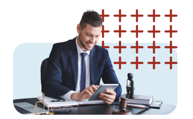 Professional reviewing Leader Bank's attorney solutions