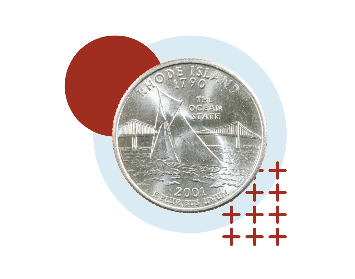 Rhode Island coin earned from interest from a CD