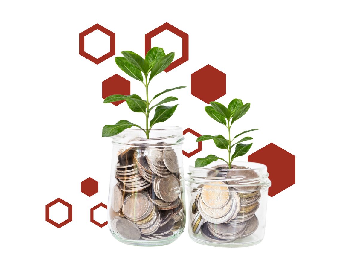 jars of money earned from a CD