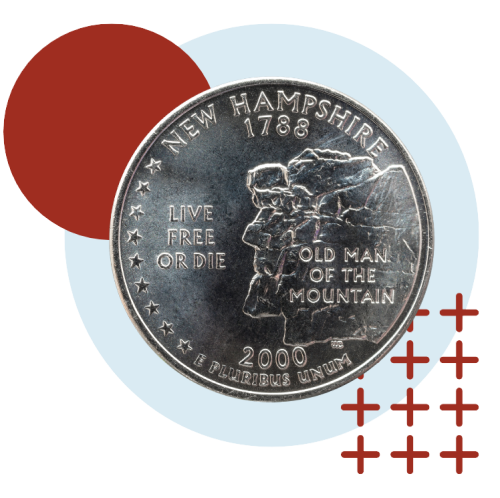 New Hampshire coin earned from interest from a CD