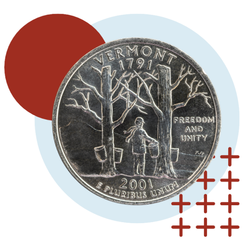 Vermont coin earned from interest from a CD