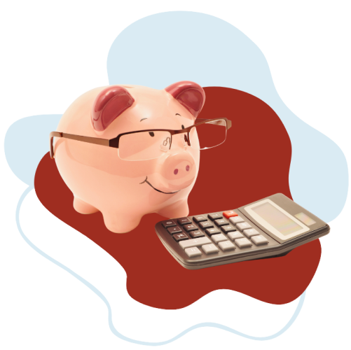 Piggy Bank with Calculator