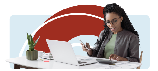 Woman calculating how much she can afford for her next home