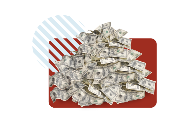 Direct Deposit cash pile