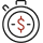 Watch dollar icon