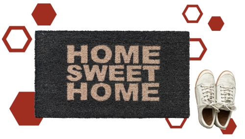 Door mat home sweet home