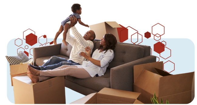 Family celebrating for earning extra interest on their downpayment with homeowner cd