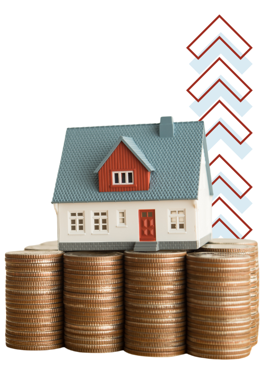 House on top of coins