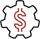 money in a gear icon