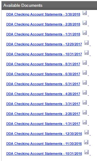 DDA Checking Account