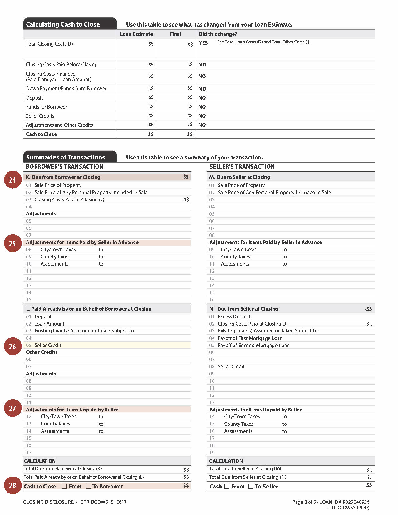 Closing Disclosure Sample Page 3