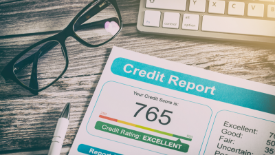 credit score report on a desk
