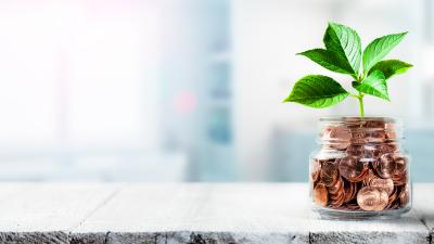 jar of coins growing as they earn rewards