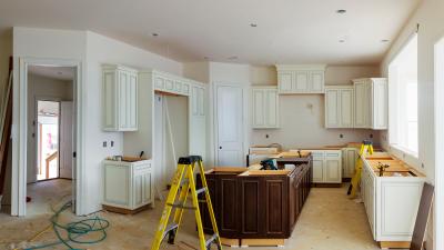 A Kitchen being remodeled using a Leader Bank heloc