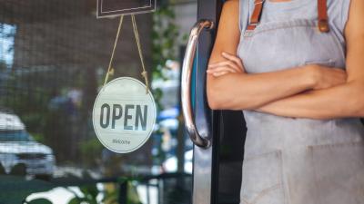 Small Business Owner Opening for Business with peace of mind that her emergency fund is fully funded